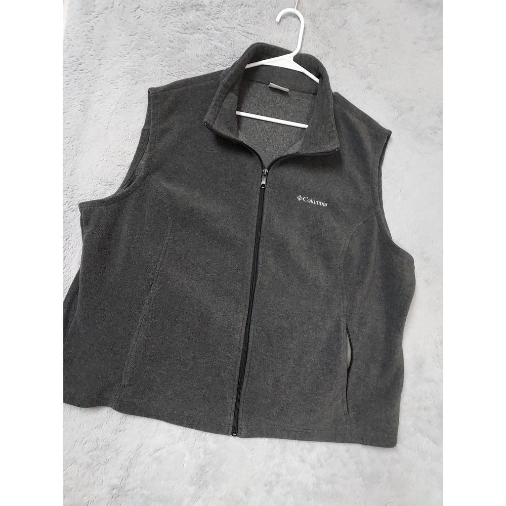 Columbia Jacket Womens 3XL Sawyer Rapids 2.0 Fleece Full Zip Vest Gray Hiking